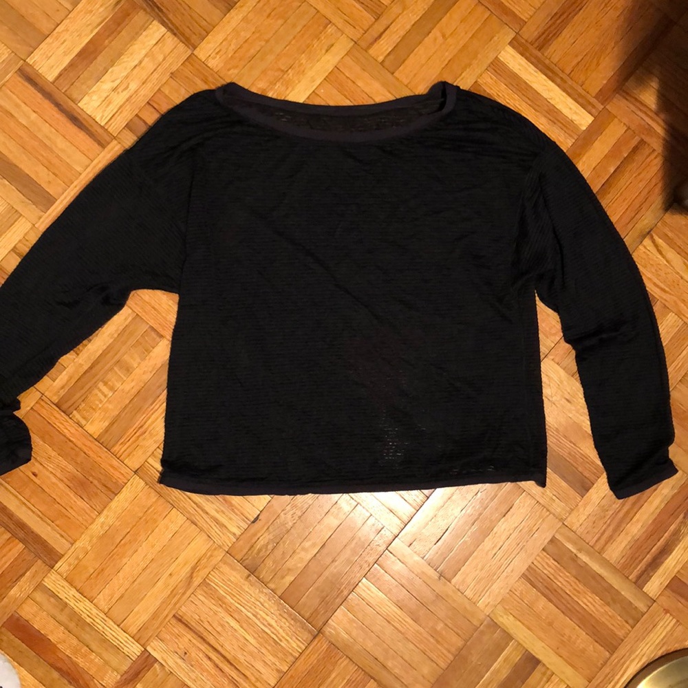 Semi sheer black lululemon top